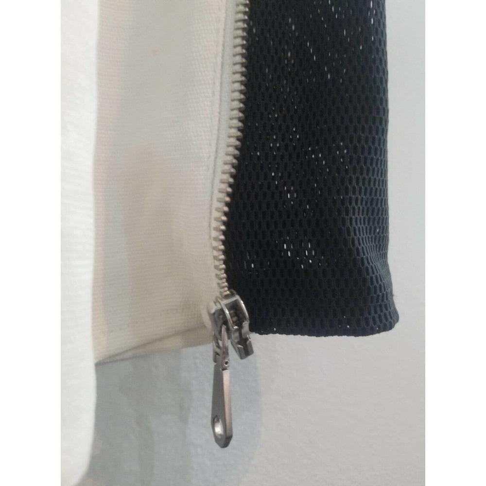 REBECCA MINKOFF MESH TOP OFF WHITE "AVENIDA" TOP ZIPPER XS - Picture 11 of 14